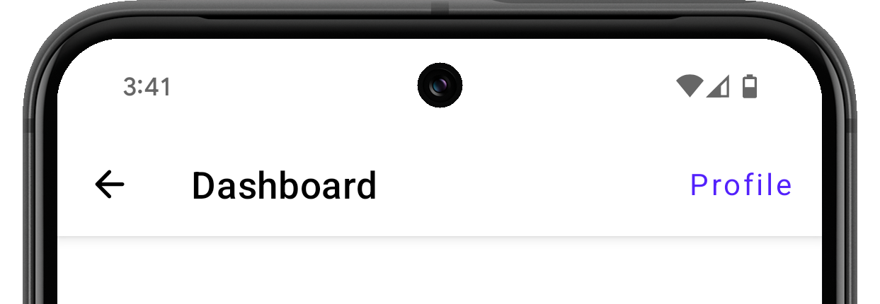 Native button component on Android