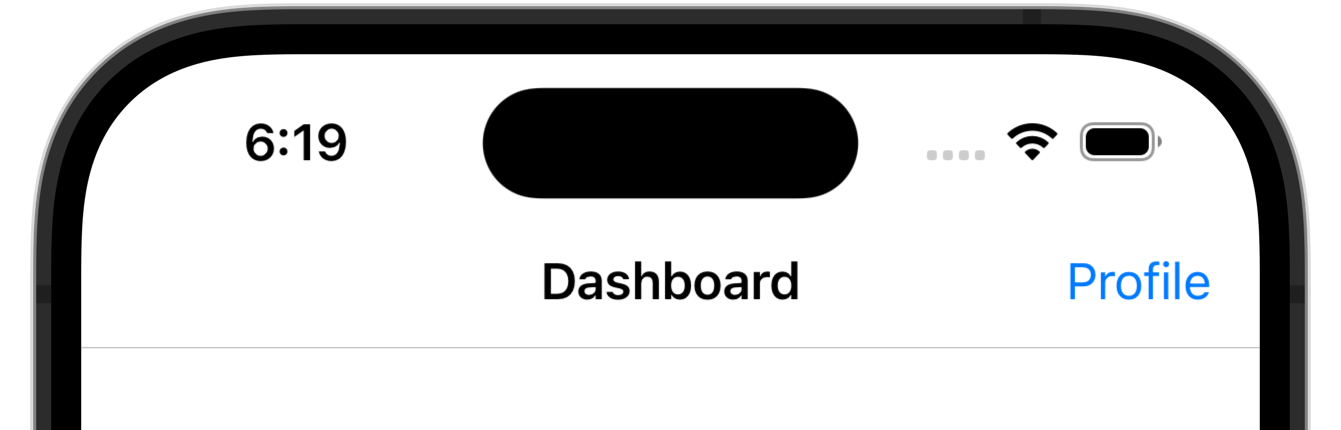 Native button component on iOS